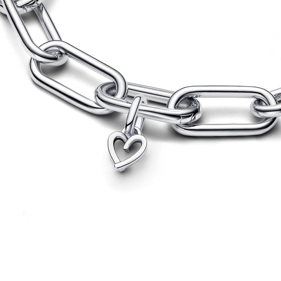 Mini-Charm-Anhänger Freihandherz Sterling-Silber