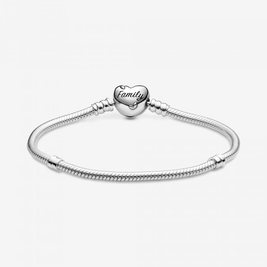 Schlangen-Gliederarmband mit Herz-Verschluss Zweitbild