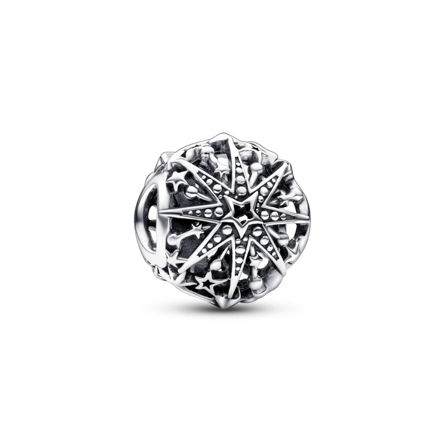 Charm Himmlische Schneeflocke Stern Sterling-Silber Hauptbild