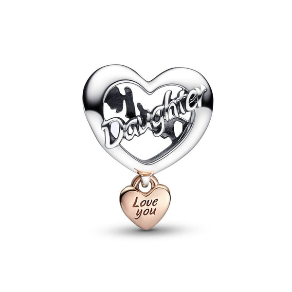 Charm Love You Daughter Herz Silber Roségold