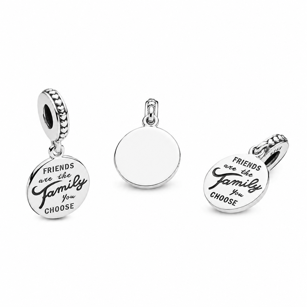 Charm-Anhänger Friends are Family Sterling-Silber