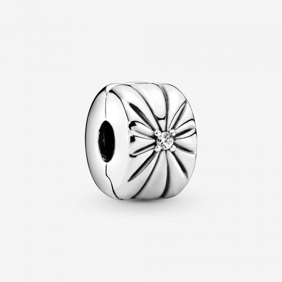 Charm Clip Funkelnder Sonnenstrahl Sterling-Silber Zweitbild