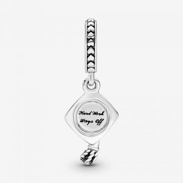 Charm-Anhänger Schulabschluss-Mütze Sterling-Silber