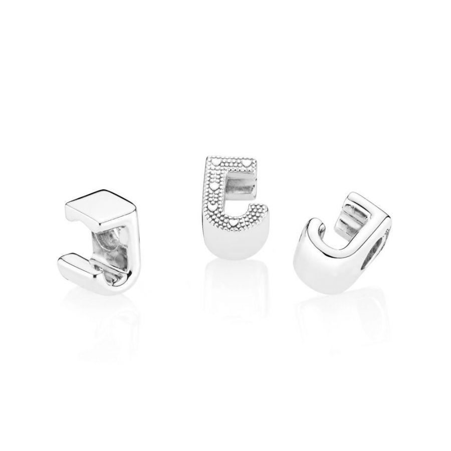 Charm Buchstabe Letter J Silber Zweitbild
