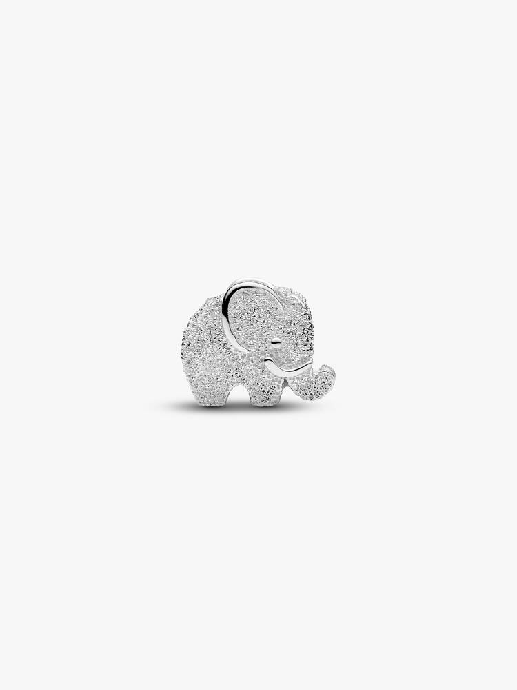 Strukturierter Elefant Mini-Charm Sterling-Silber Zweitbild