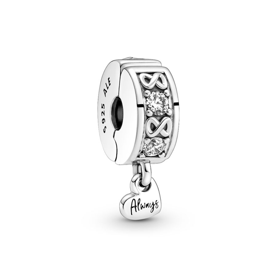 Clip-Charm Familie Für Immer Pavé Zirkonia Sterling-Silber Hauptbild