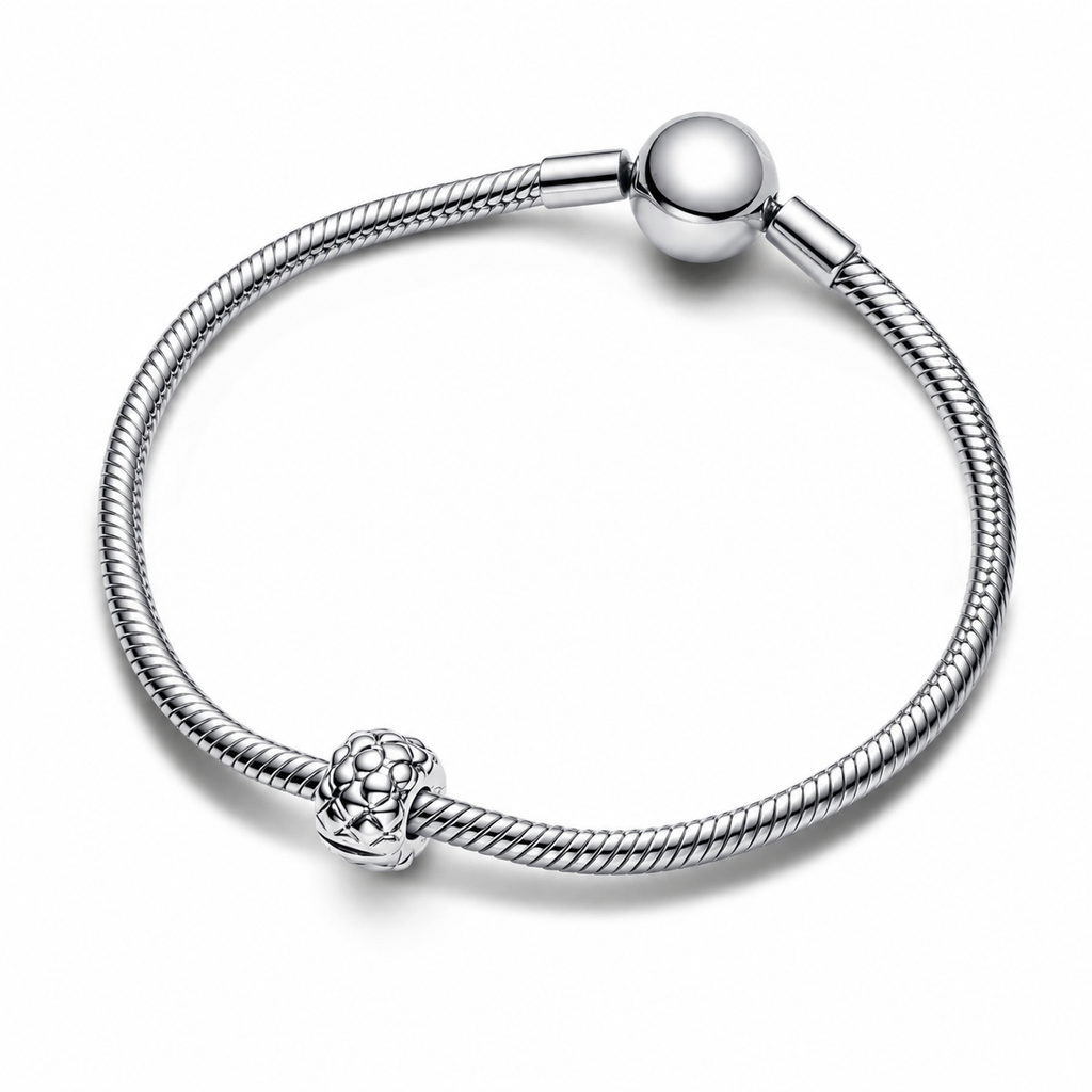 Clip Charm Studded Chain Sterling-Silber