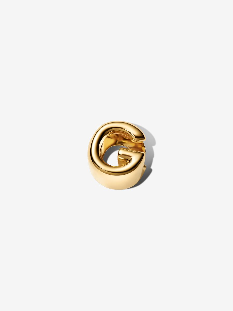 Buchstabe G Alphabet-Mini-Charm 14 Karat Vergoldung Zweitbild