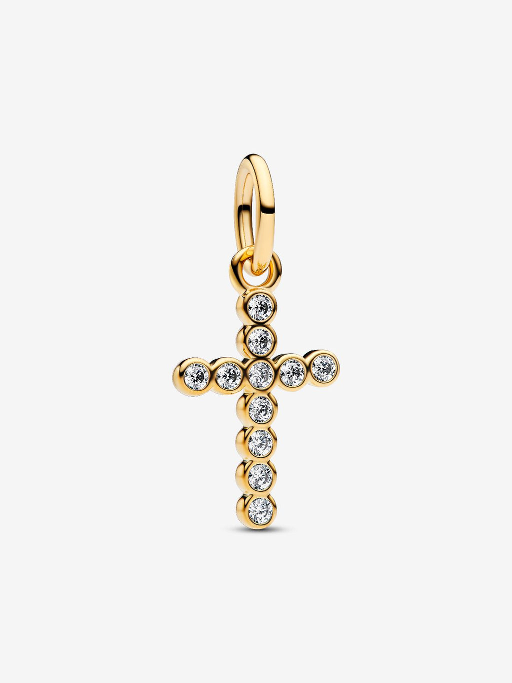 Kreuz Charm-Anhänger 14 Karat Vergoldung