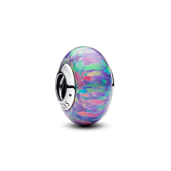 Charm Leuchtendes Violett Opal Silber