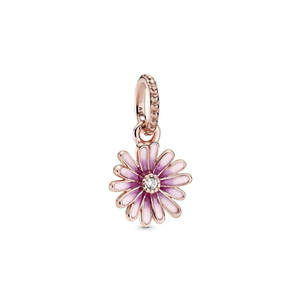 Rose  Charm-Anhänger Rosafarbenes Gänseblümchen