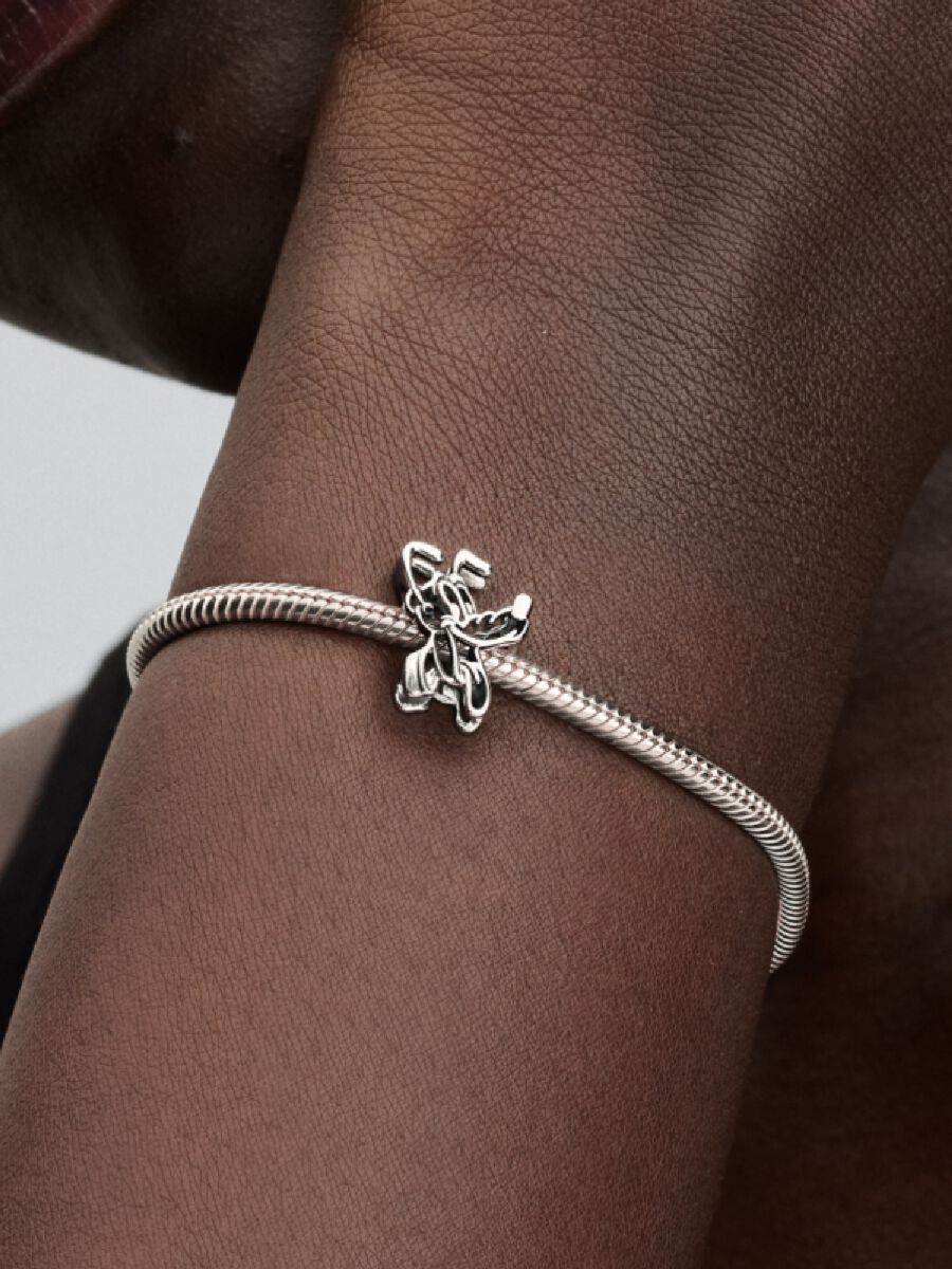 Pluto Offen gearbeiteter Charm Sterling-Silber