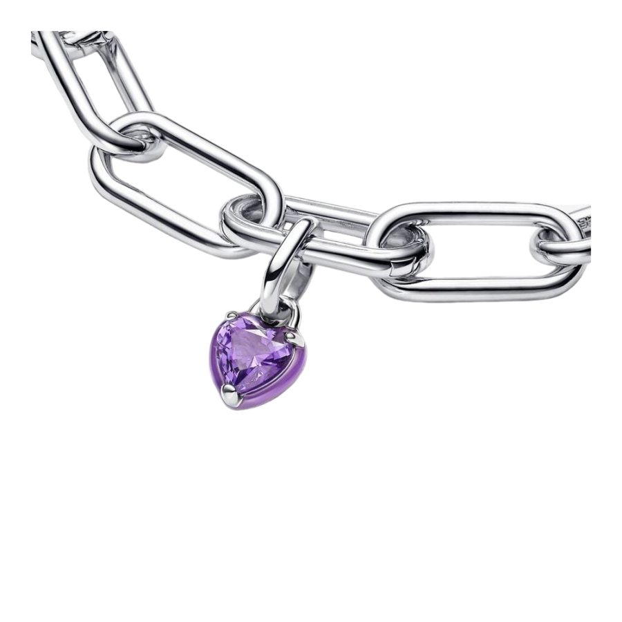 Mini-Charm-Anhänger Violettes Chakra-Herz