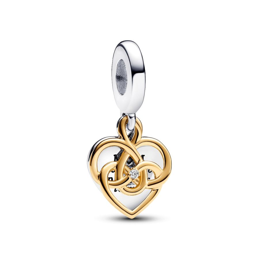 Charm-Anhänger Mama Diamant Gravierbar Silber Gold Hauptbild