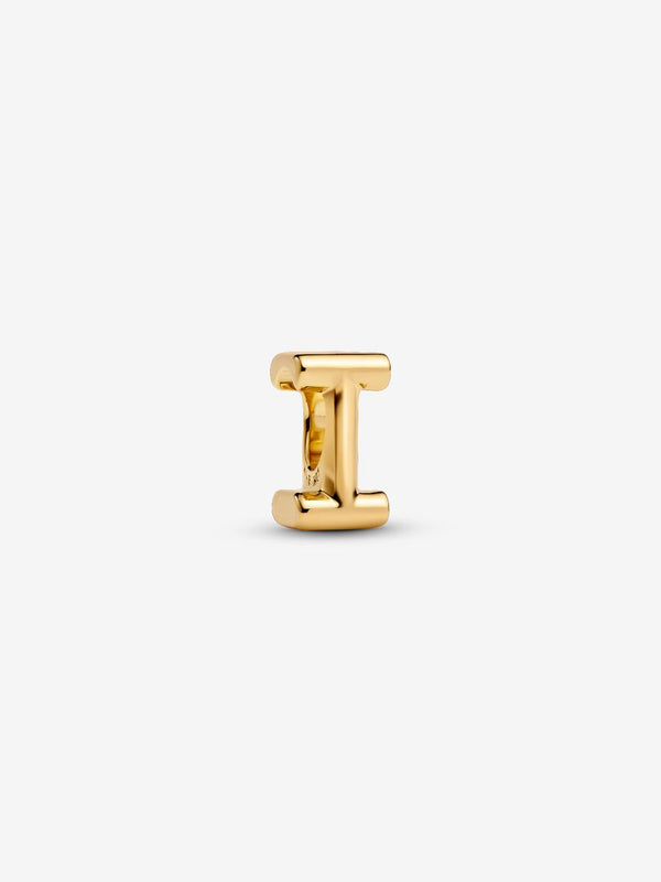 Buchstabe I Alphabet -Mini-Charm 14 Karat Vergoldung