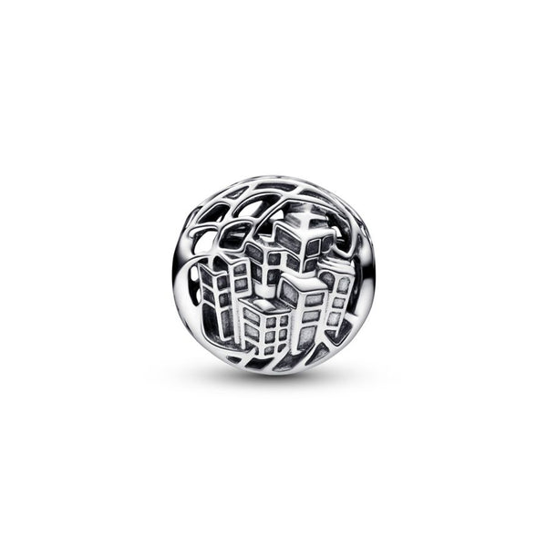 Charm Spider-Man Lebhafte Stadt Sterling-Silber