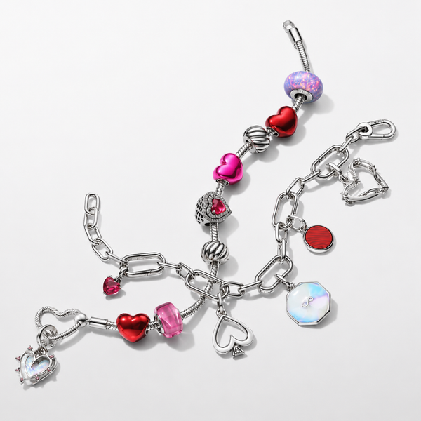 Mini-Medaillon-Charm Gravierbares Rotes Murano-Glas
