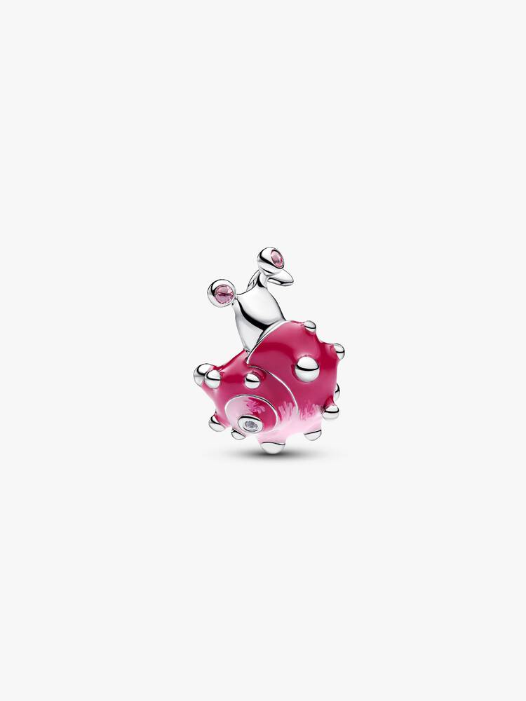 Rosafarbene Schnecke Charm Sterling-Silber Hauptbild
