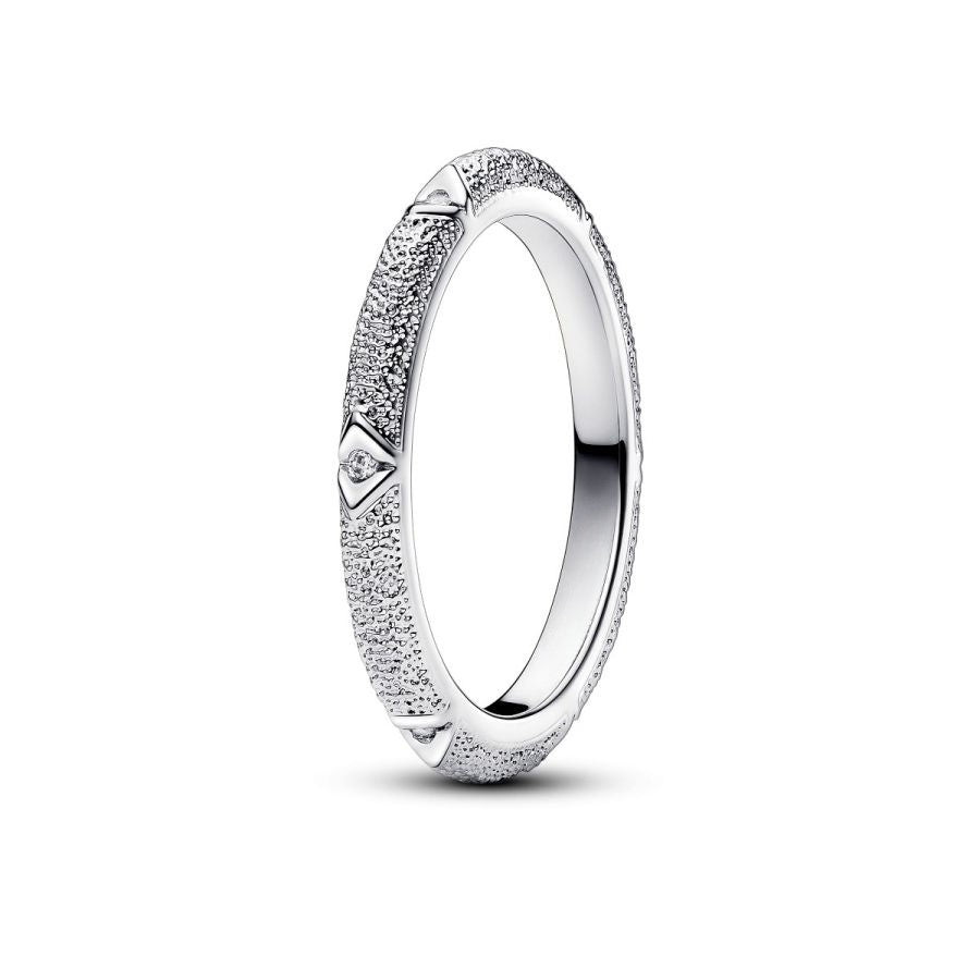 Ring Struktur und Steine Sterlingsilber Hauptbild