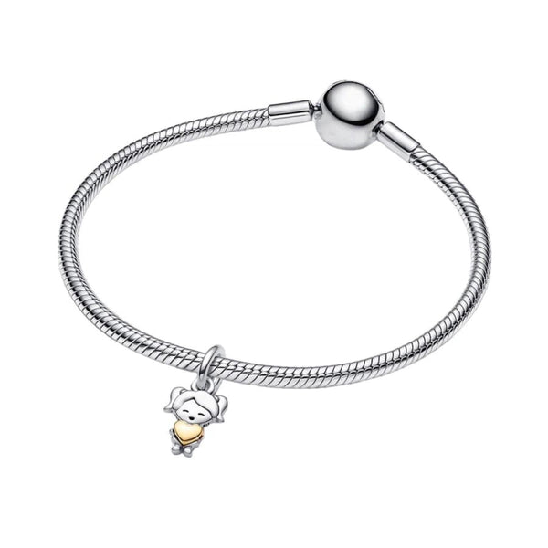 Charm-Anhänger Happy Girl Sterling Silber