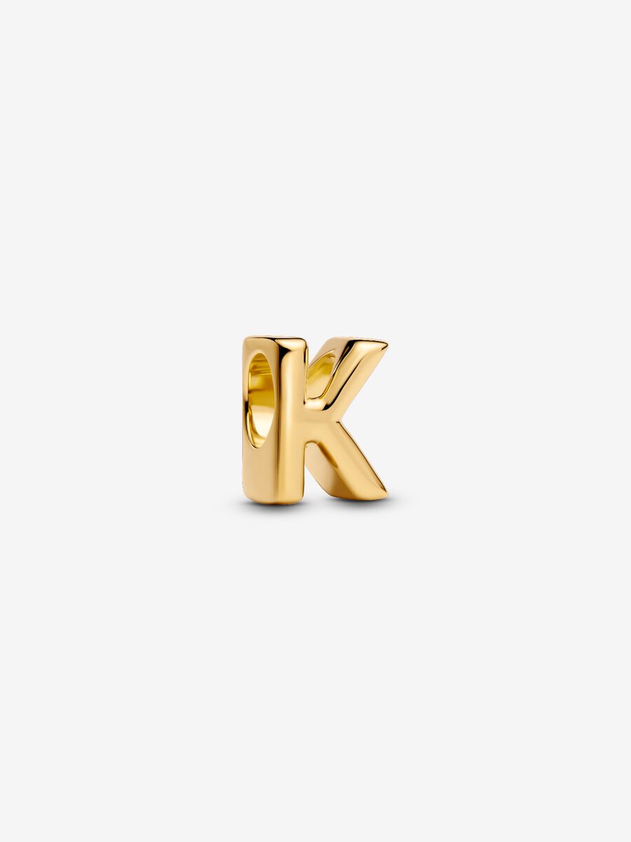 Buchstabe K Alphabet-Mini-Charm 14 Karat Vergoldung Hauptbild