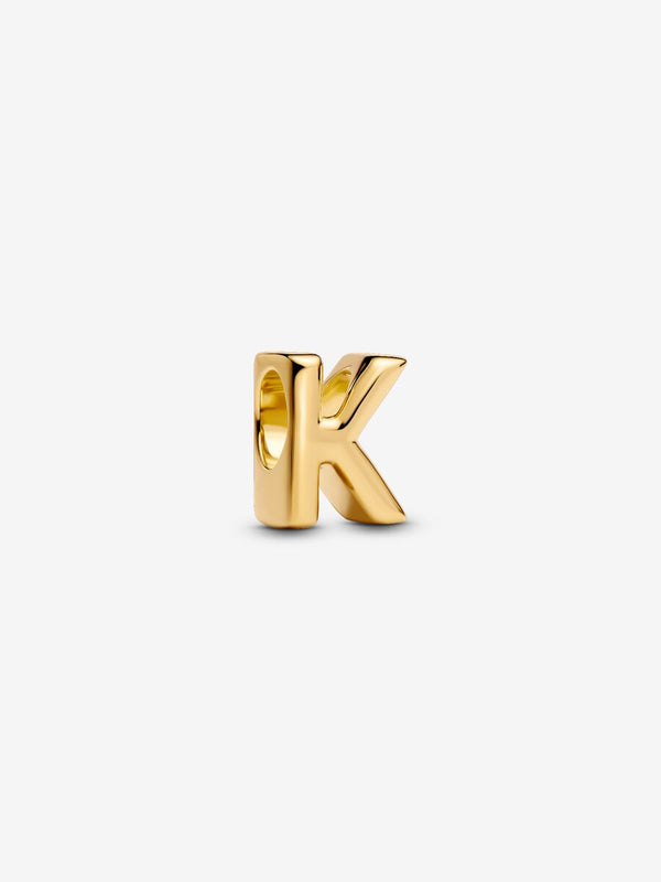 Buchstabe K Alphabet-Mini-Charm 14 Karat Vergoldung