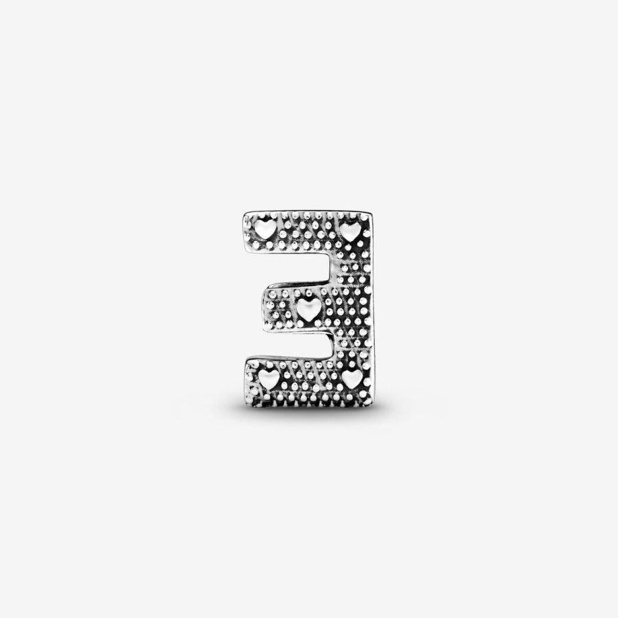Charm Buchstabe Letter E Silber