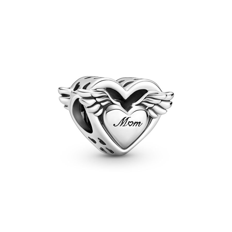 Charm Herz Engelsflügel Mum Sterling-Silber Hauptbild