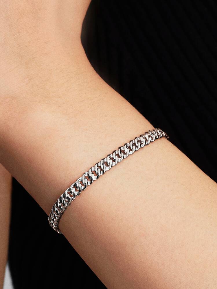 Cuban-Kettenarmband Sterling-Silber