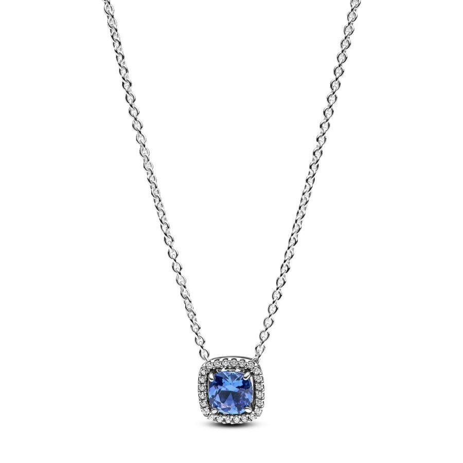 Halsketten mit Anhänger Blauer Strahlenkranz Silber 393560C01 Hauptbild