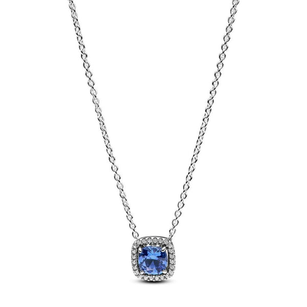 Halsketten mit Anhänger Blauer Strahlenkranz Silber 393560C01