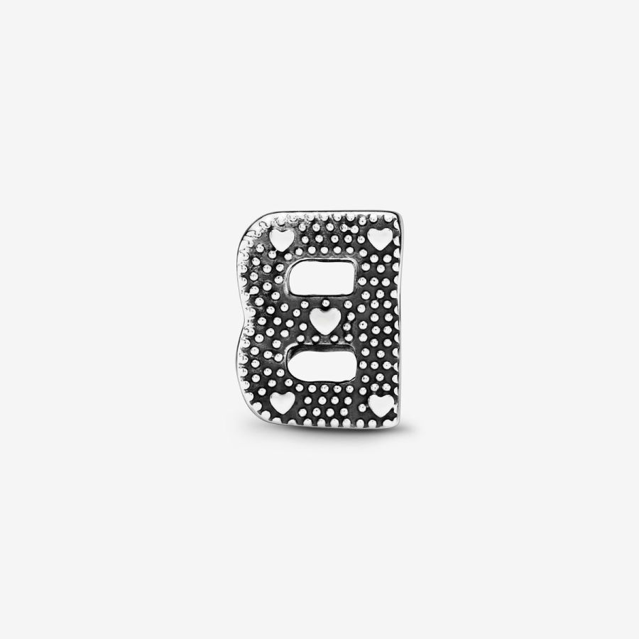 Charm Buchstabe Letter B Silber