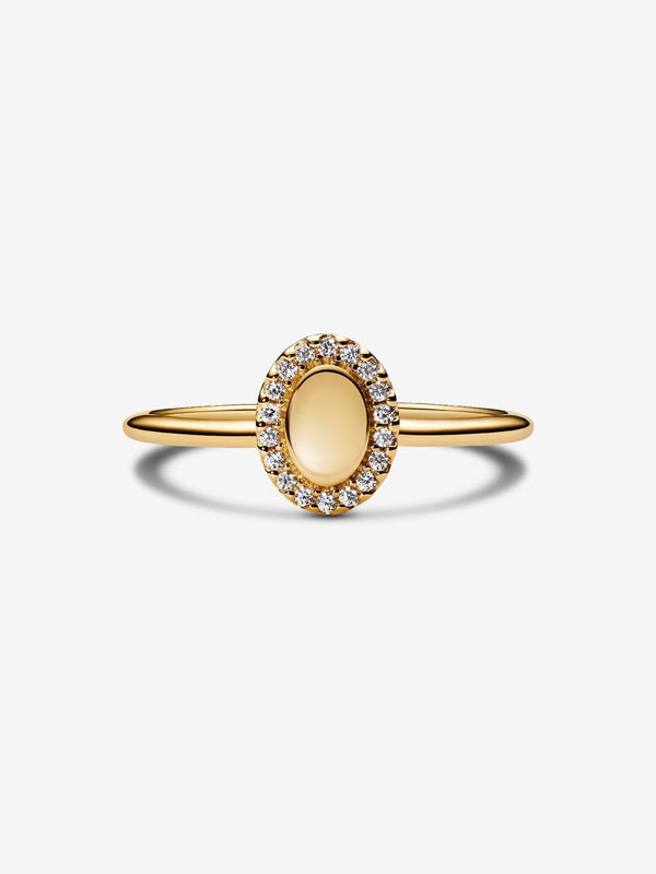 Gravierbarer Ovaler Strahlenkranz Ring