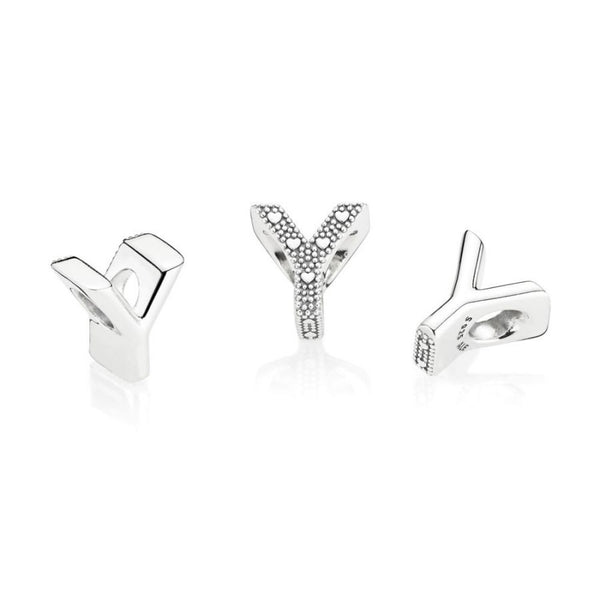 Charm Buchstabe Letter Y Silber