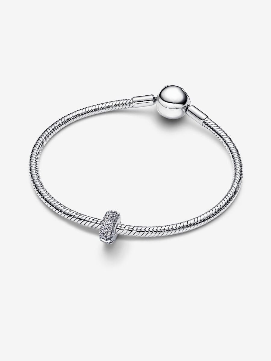 Pavé Clip-Charm Sterling-Silber