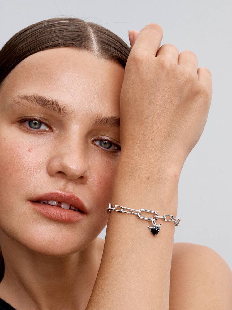 Geflügeltes Herz Mini-Charm-Anhänger Sterling-Silber Zweitbild