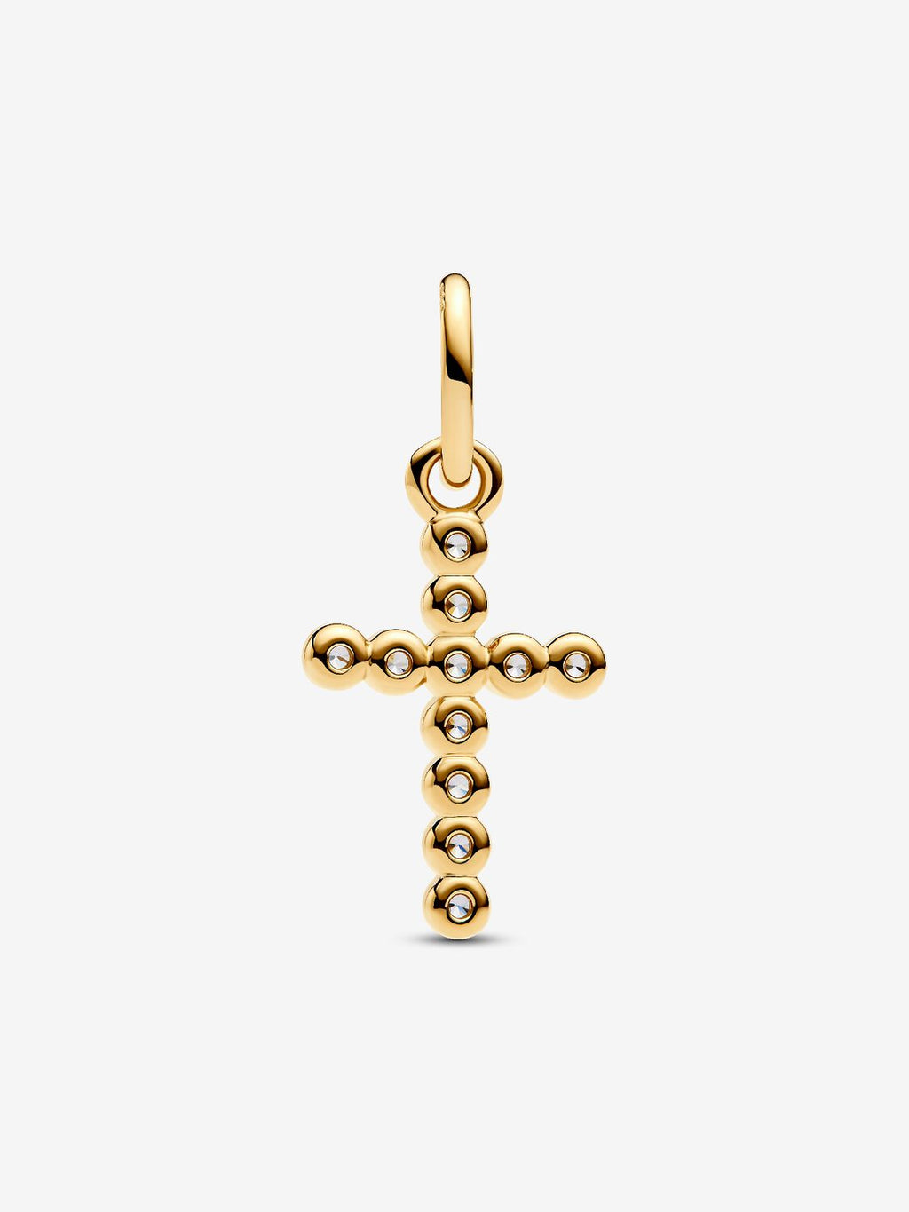 Kreuz Charm-Anhänger 14 Karat Vergoldung