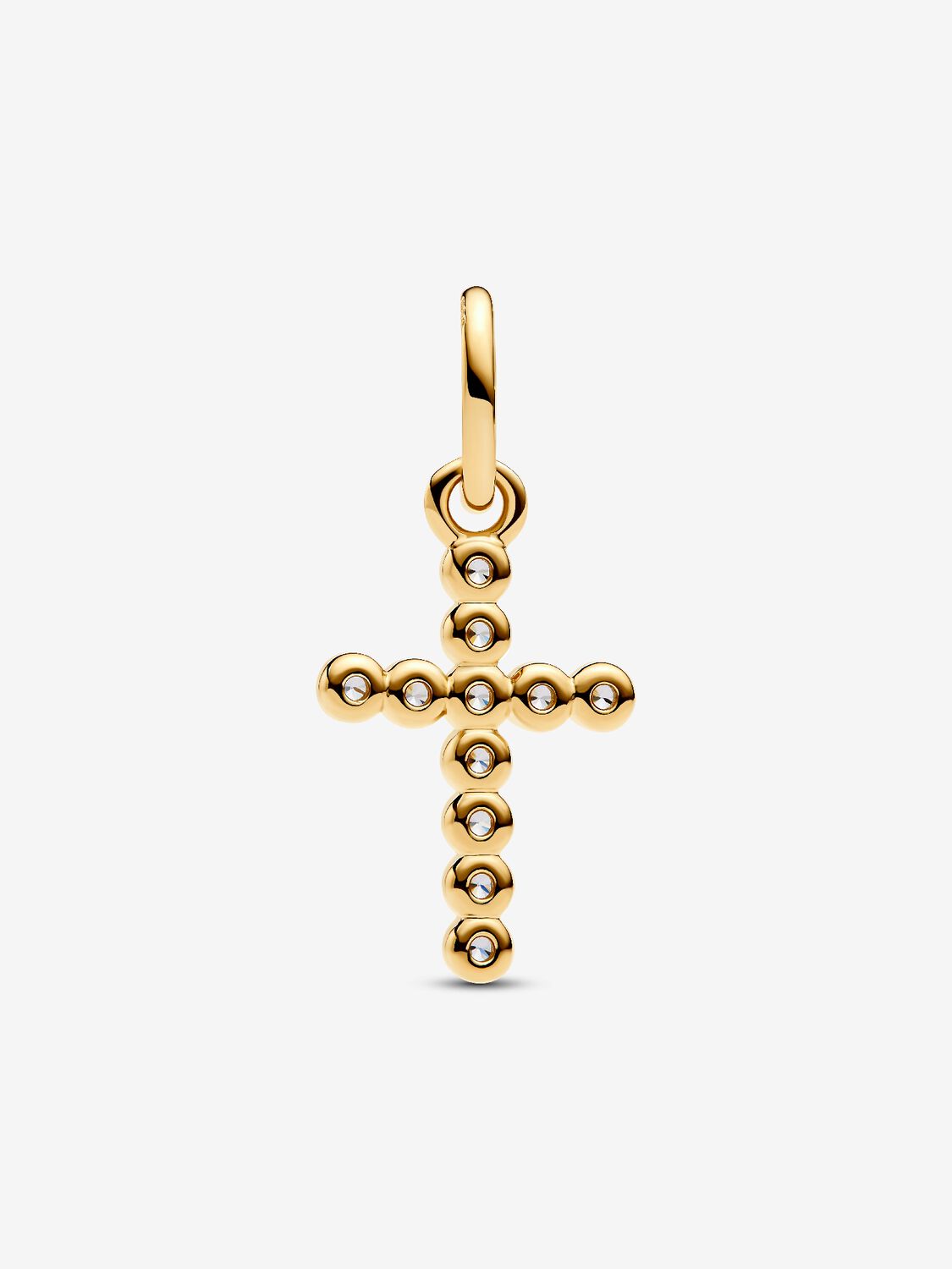Kreuz Charm-Anhänger 14 Karat Vergoldung