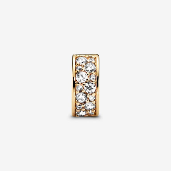 Clip-Charm Pavé Zirkonia 14k Vergoldet