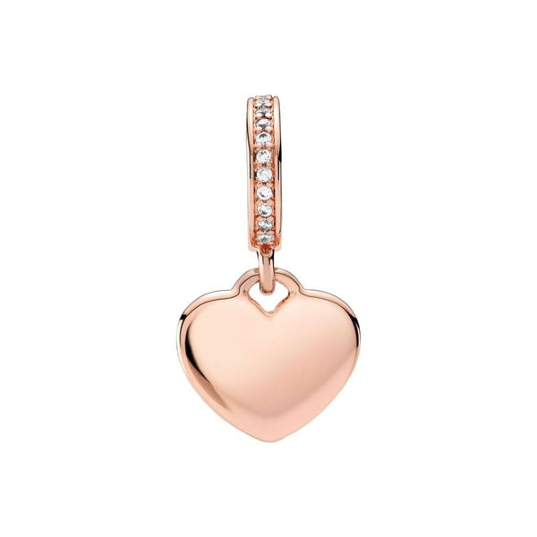 Charm-Anhänger Gravierbar Herz Sterling-Silber