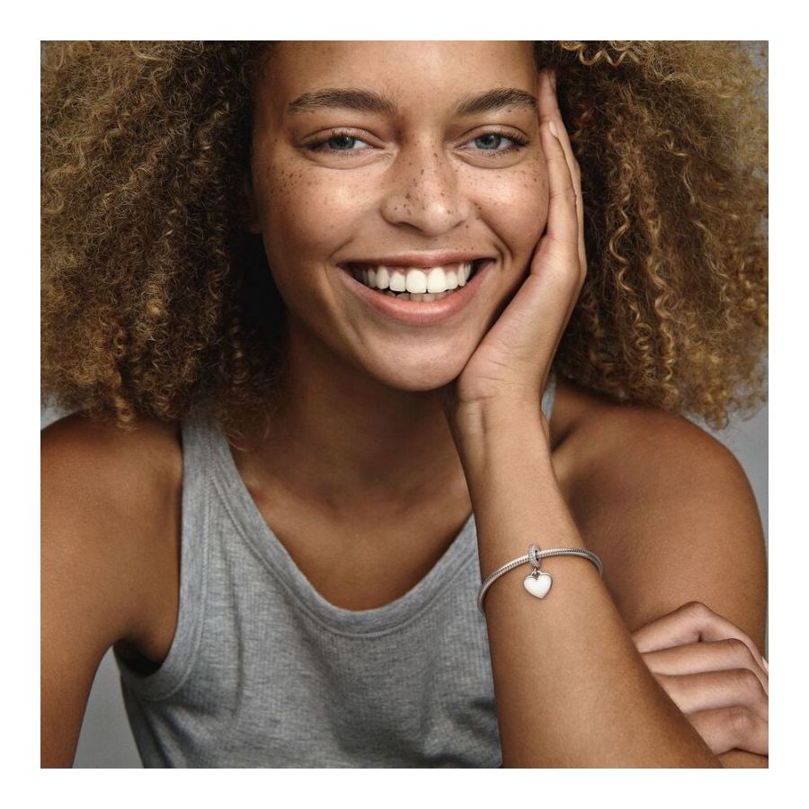 Charm-Anhänger Gravierbar Herz Sterling-Silber