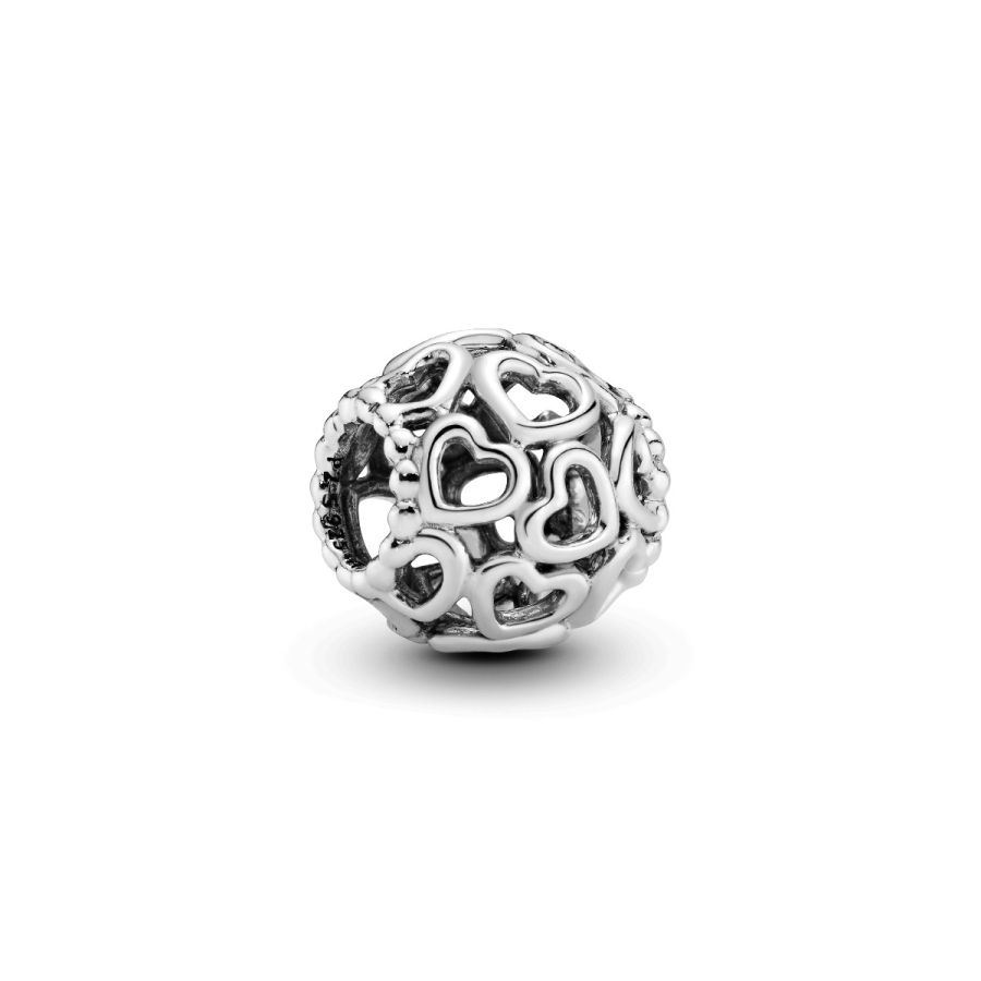 Charm All-Over Herzen Sterling-Silber Hauptbild