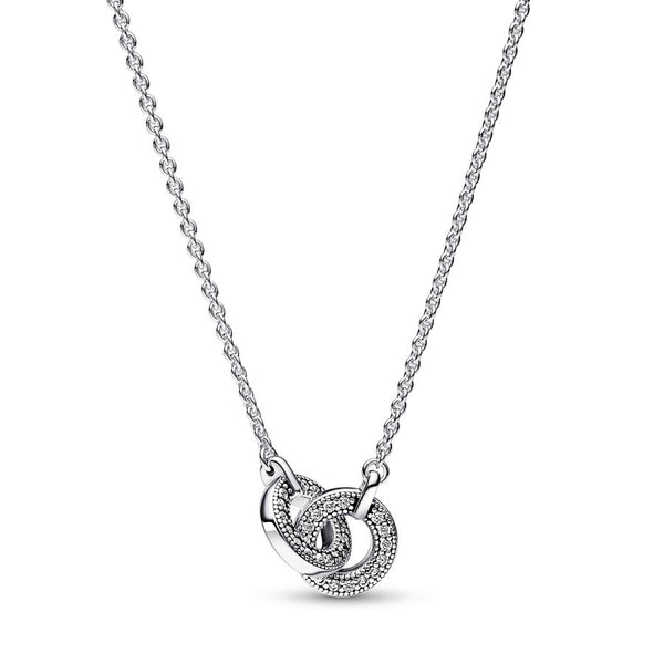 392736C01 Halskette Anhänger Signature Verschlungener Pavé Silber