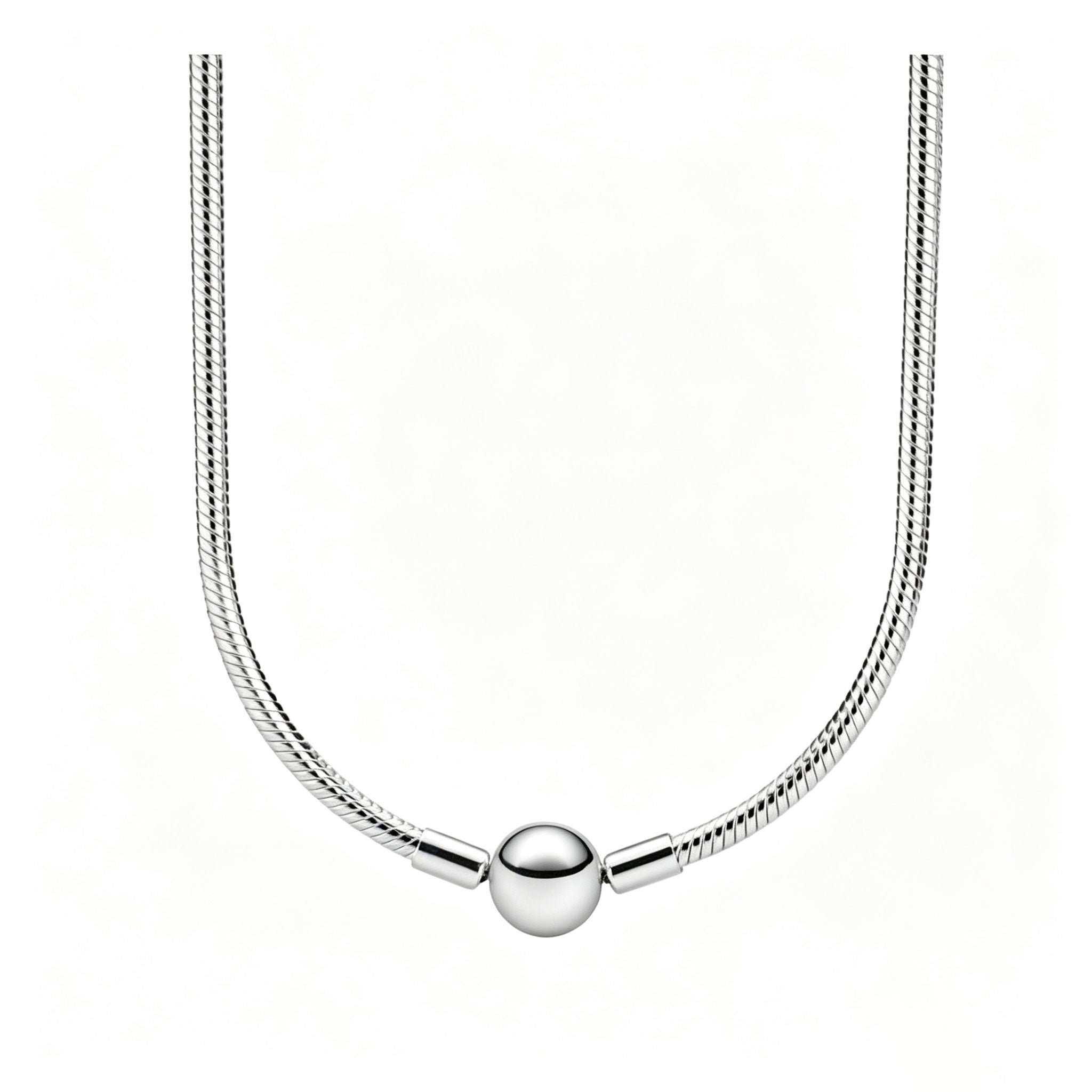 Halskette mit Kugelverschluss Silber