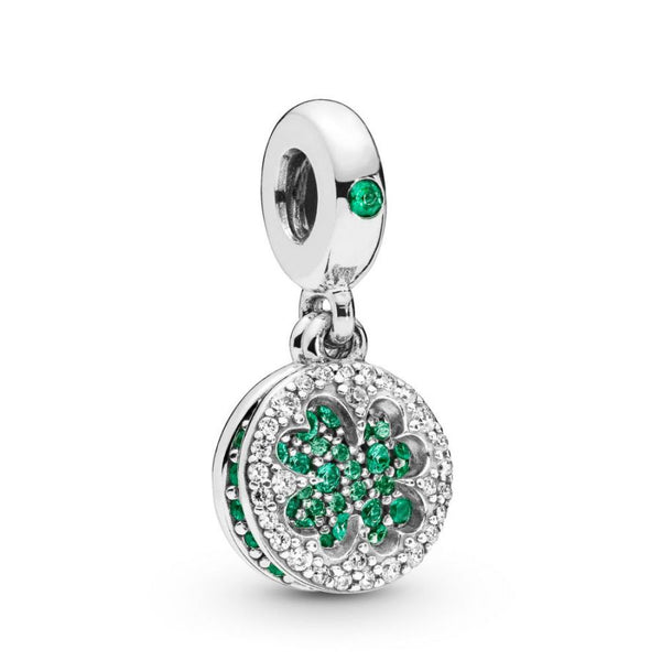 Charm-Anhänger Dazzling Clover Silber