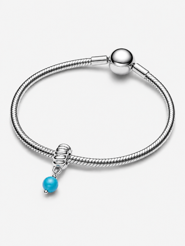 Türkisfarbener Charm-Anhänger Sterling-Silber