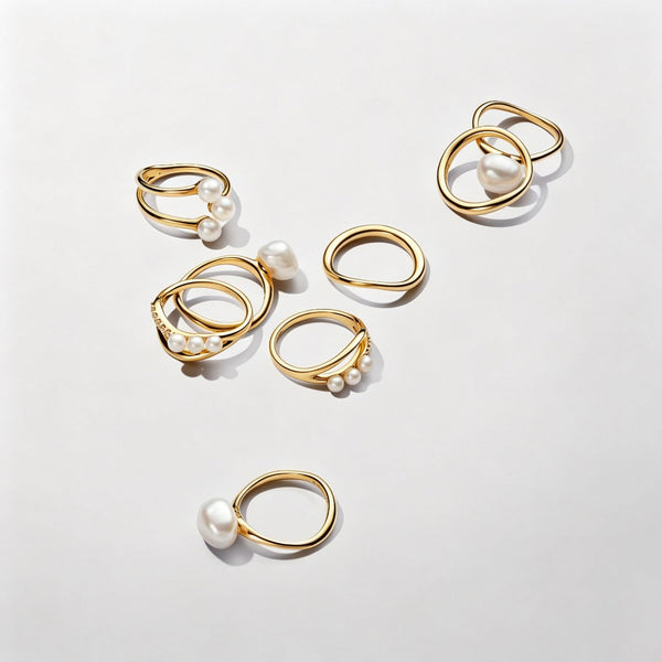 Essence Ring Süßwasserperle Barock Vergoldet