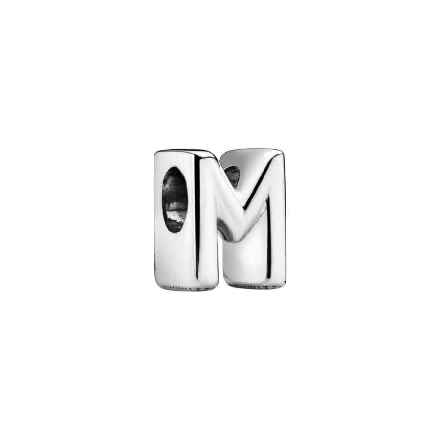 Charm Buchstabe Letter M Silber