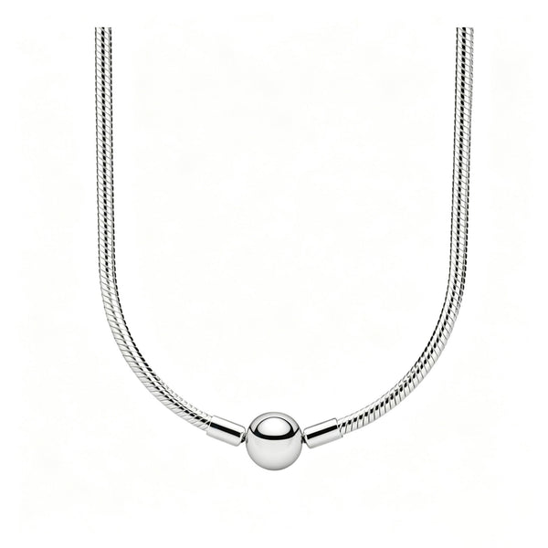 Halskette mit Kugelverschluss Silber