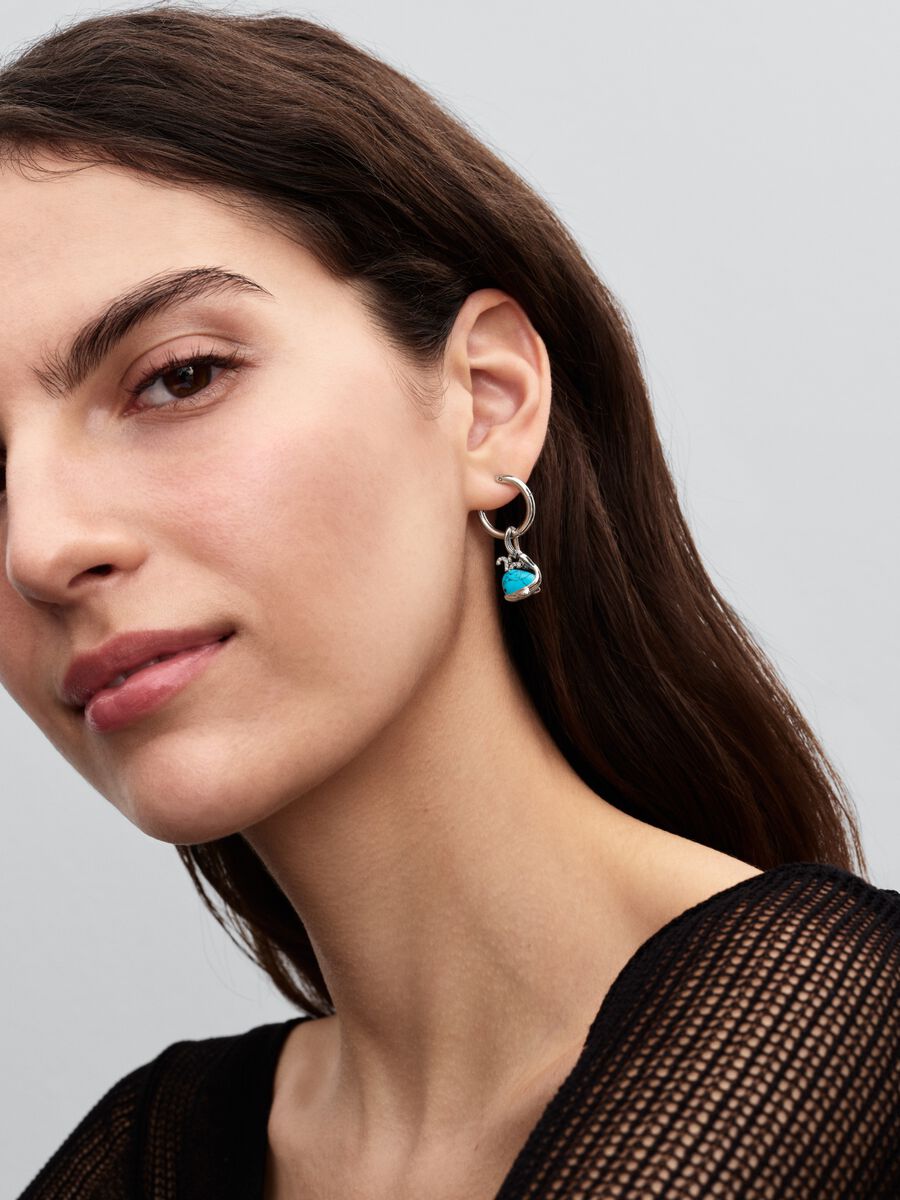 Türkisfarbener Wal Charm-Anhänger Sterling-Silber